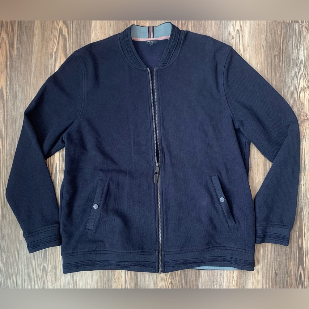 Ted Baker Vintage Textured Bomber Lightweight Jacket